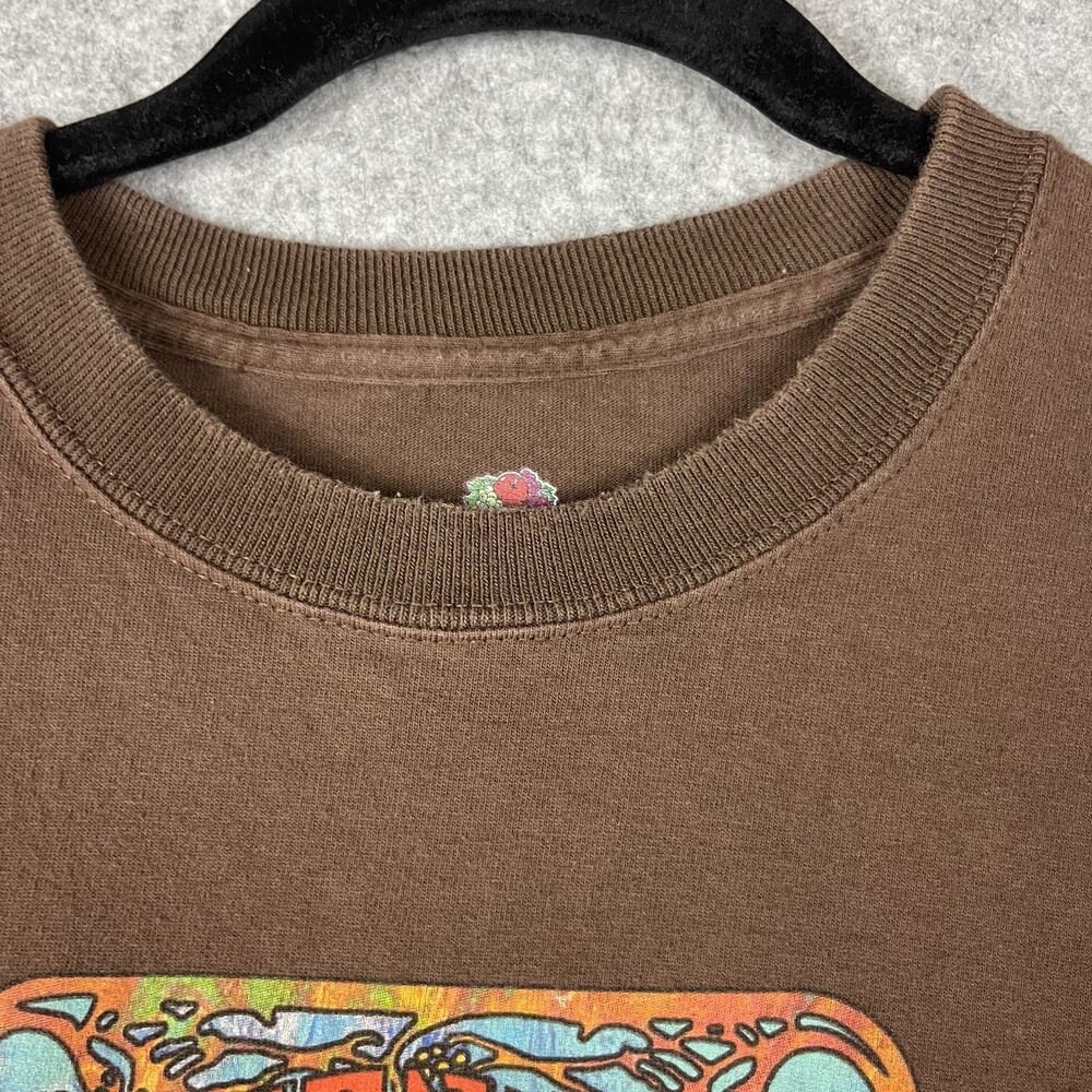 Vintage Eric Clapton Slowhand T Shirt Adult XL Brown Graphic Concert Tee Y2K - Picture 3 of 10